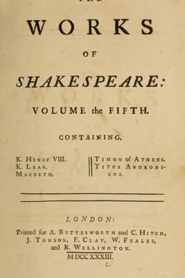 Capa de The Works of Shakespeare (King Henry VIII / King Lear / Macbeth / Timon of Athens / Titus Andronicus)