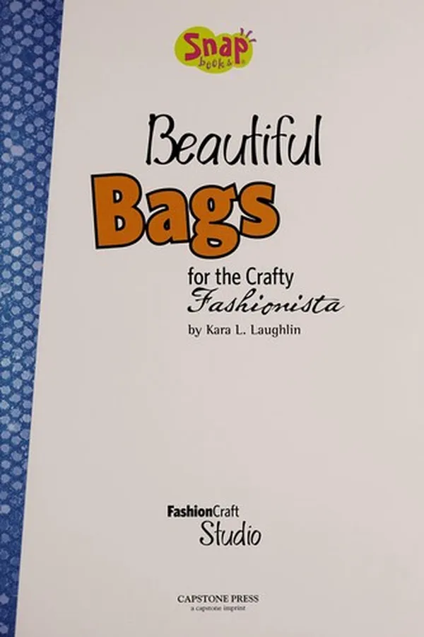 Capa de Beautiful bags for the crafty fashionista