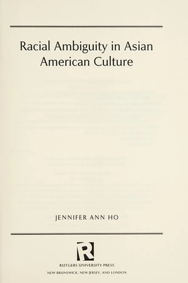 Capa de Racial ambiguity in Asian American culture