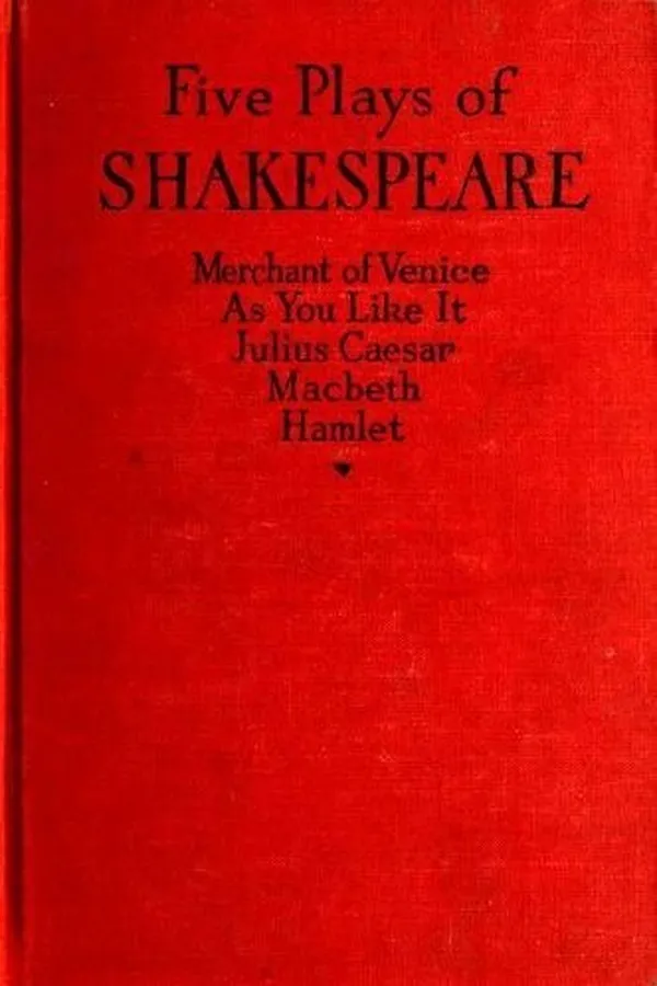 Capa de Five Plays of Shakespeare (As You Like It / Hamlet / Julius Caesar / Macbeth / Merchant of Venice)
