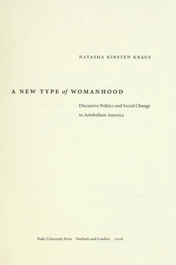 Capa de A new type of womanhood