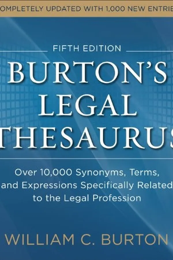 Capa de Burtons Legal Thesaurus 5th edition