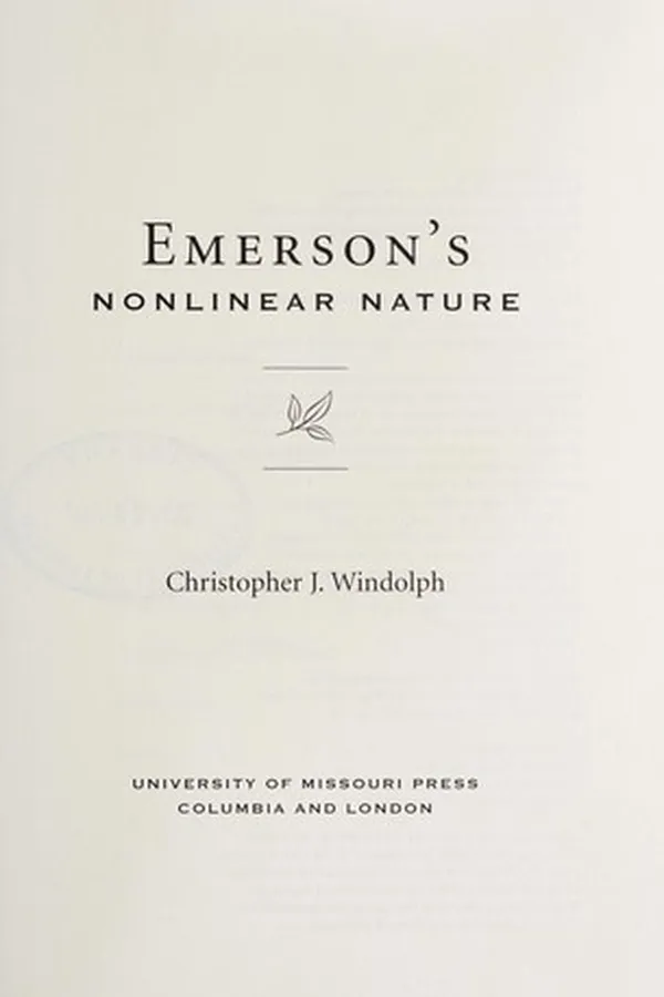 Cover of Emerson's nonlinear nature
