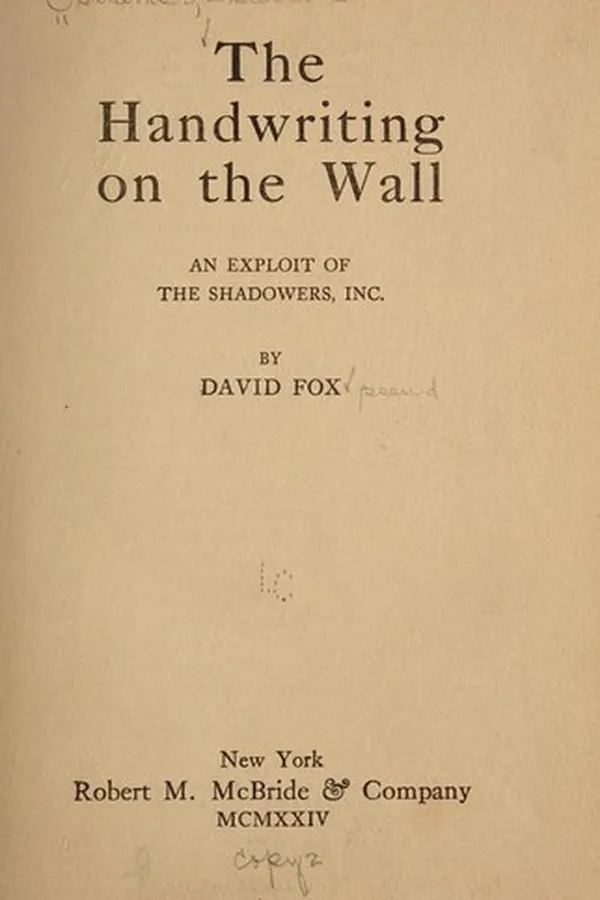 Capa de The handwriting on the wall