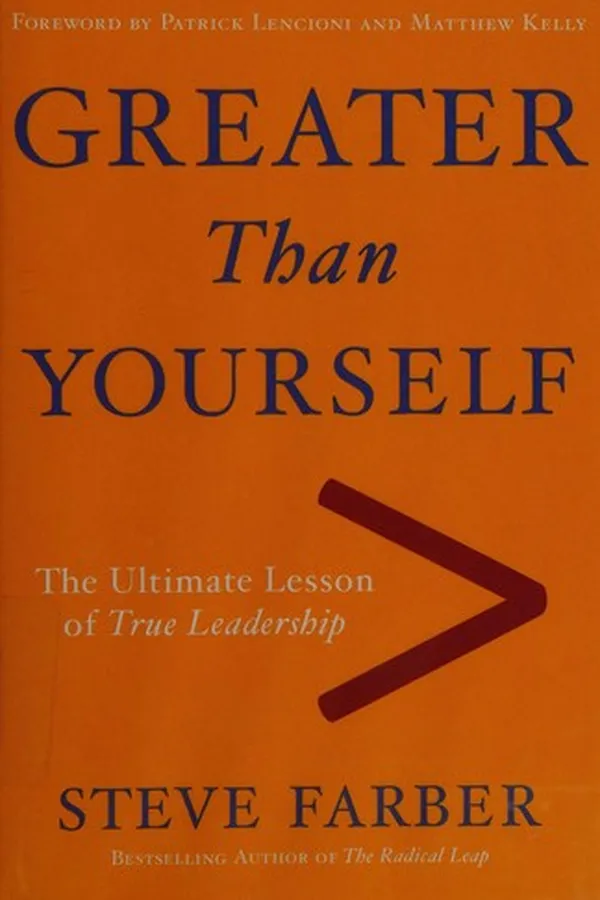 Capa de Greater than yourself