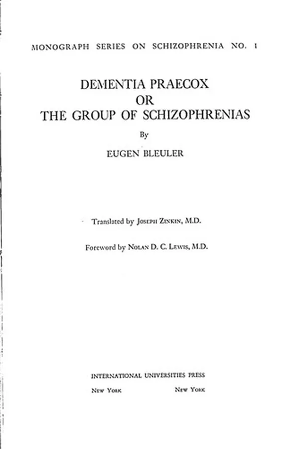 Capa de Dementia Praecox or the Group of Schizophrenias
