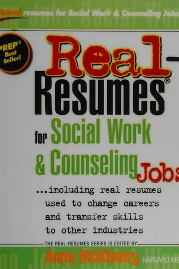 Capa de Real-resumes for social work & counseling jobs