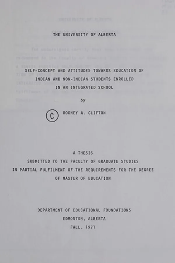 Capa de Self-concept and attitudes towards education of Indian and non-Indian students enrolled in an integrated school