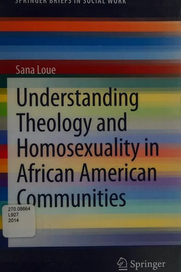Capa de Understanding theology and homosexuality in African American communities