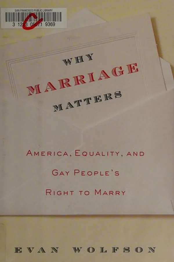 Cover of Why marriage matters