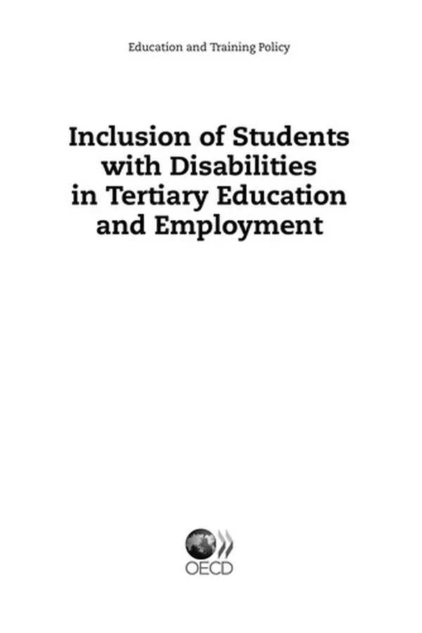 Capa de Inclusion of students with disabilities in tertiary education and employment