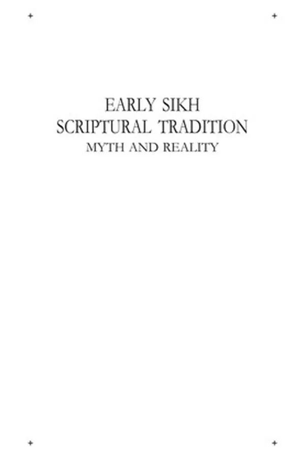 Capa de Early Sikh scriptural tradition