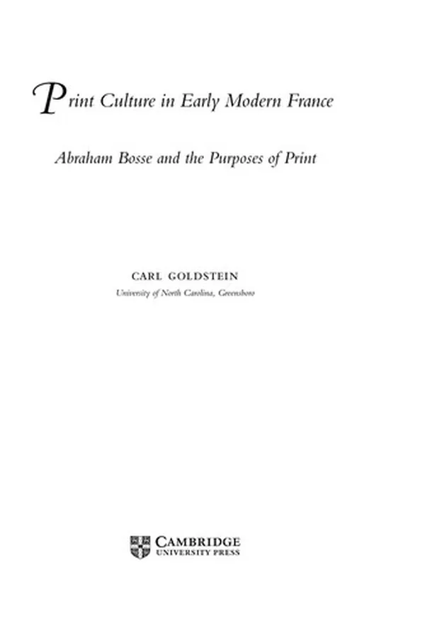 Capa de Print culture in early modern France