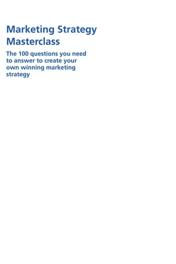 Cover of Marketing Strategy Masterclass
