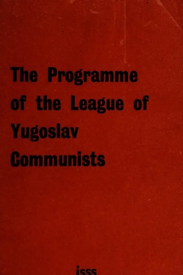 Capa de The programme of the League of Yugoslav Communists
