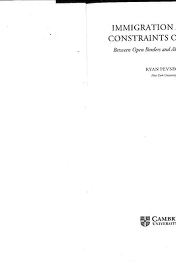 Capa de Immigration and the constraints of justice