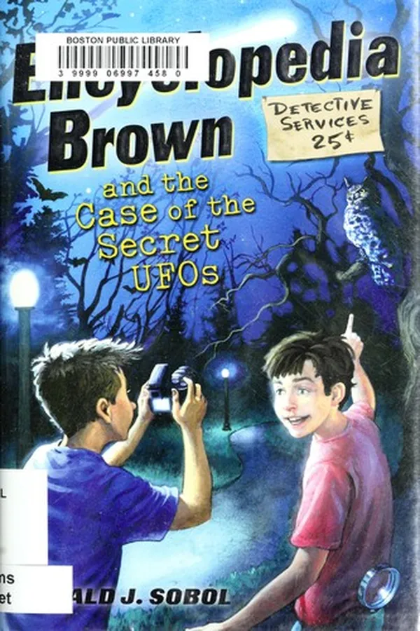 Capa de Encyclopedia Brown and the case of the secret UFOs