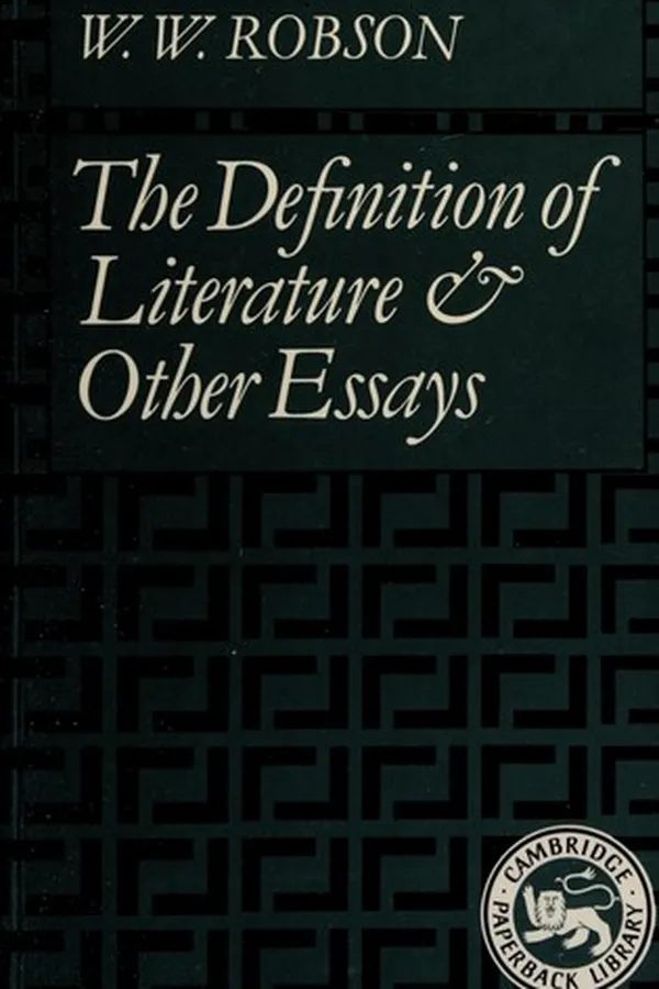 Capa de The definition of literature and other essays
