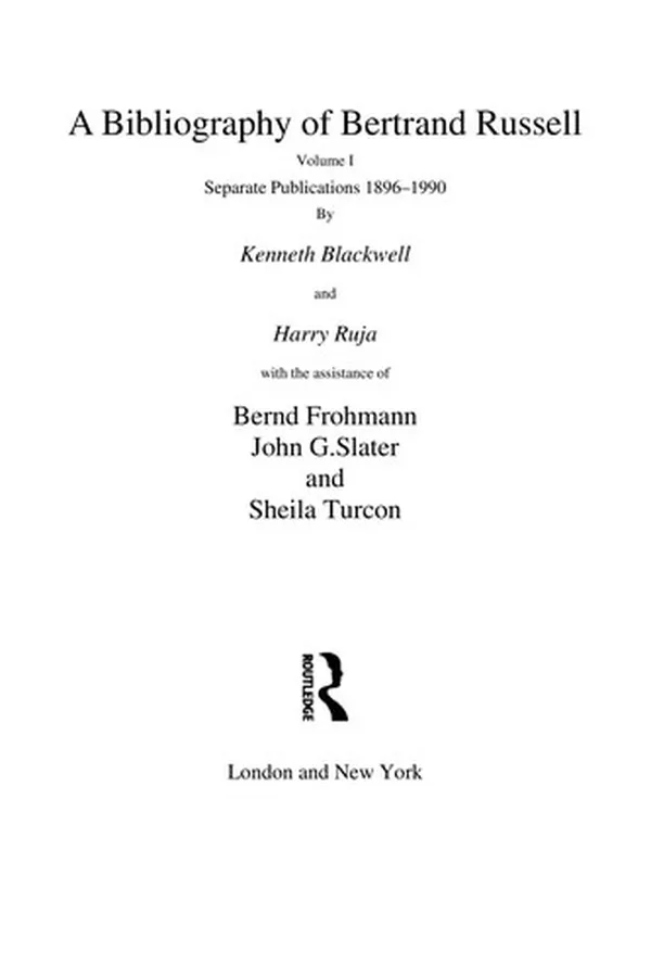 Capa de Bibliography of Bertrand Russell
