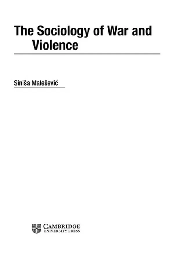 Capa de The sociology of war and violence