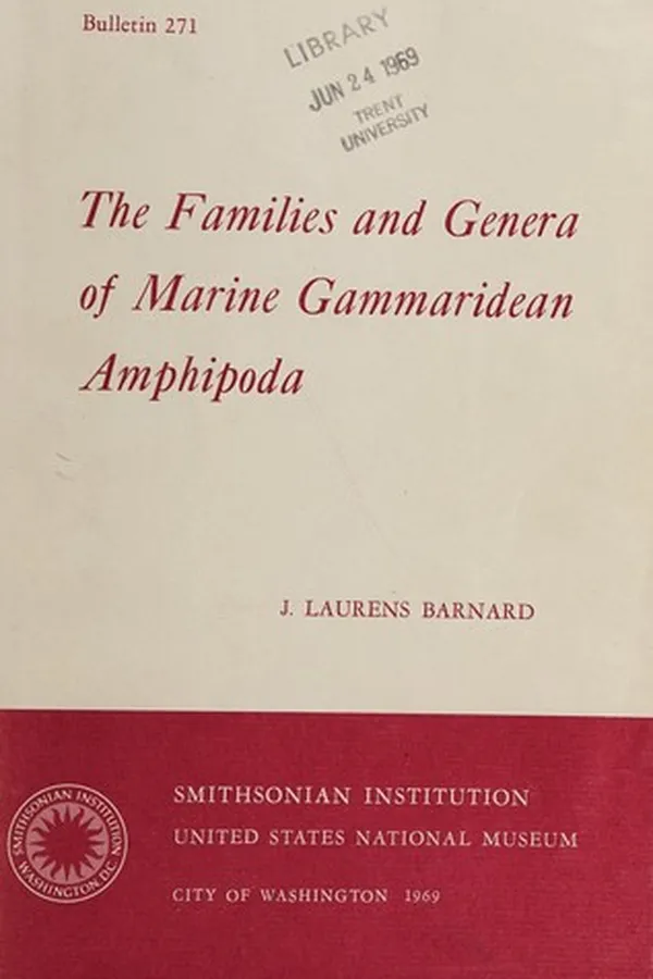 Capa de The families and genera of marine Gammaridean Amphipoda