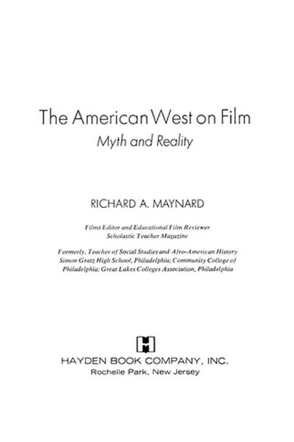 Capa de The American West on film: myth and reality