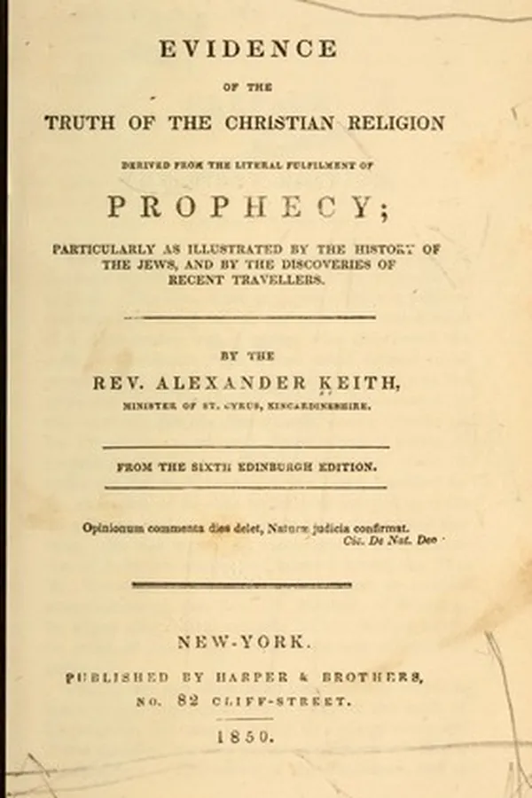 Capa de Evidence of the truth of the Christian religion derived from the literal fulfilment of prophecy