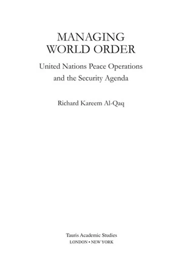 Capa de Managing world order