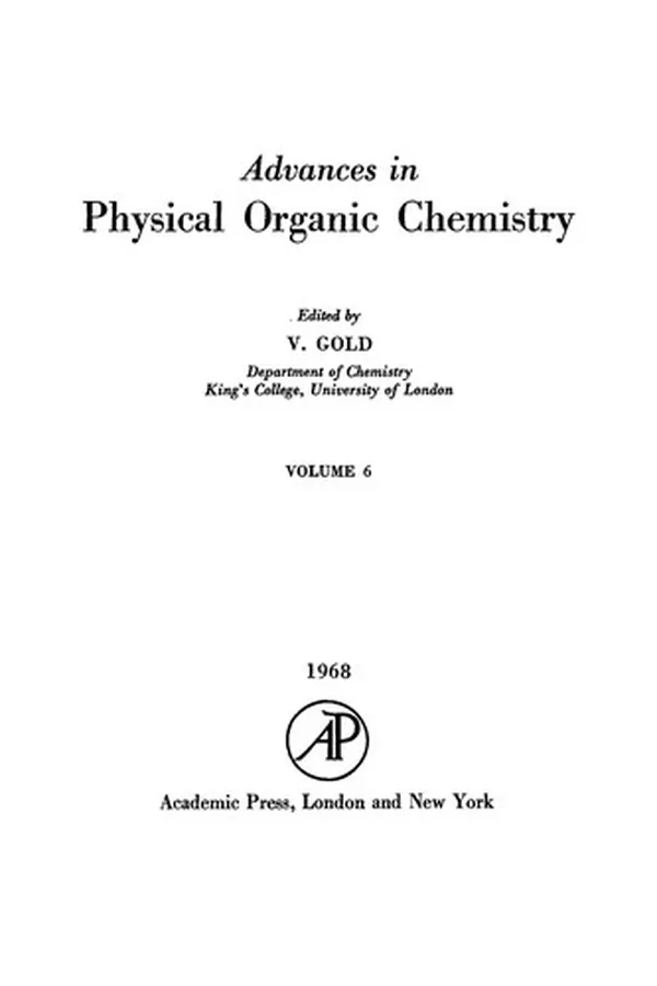 Capa de Advances in Physical Organic Chemistry, 6.
