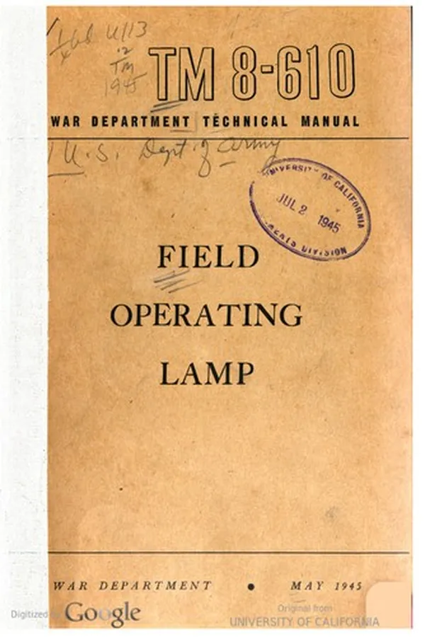 Capa de Field Operating Lamp