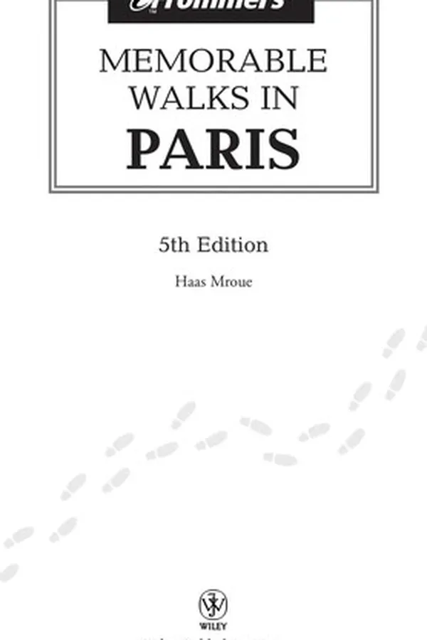 Capa de Frommer's Memorable Walks in Paris