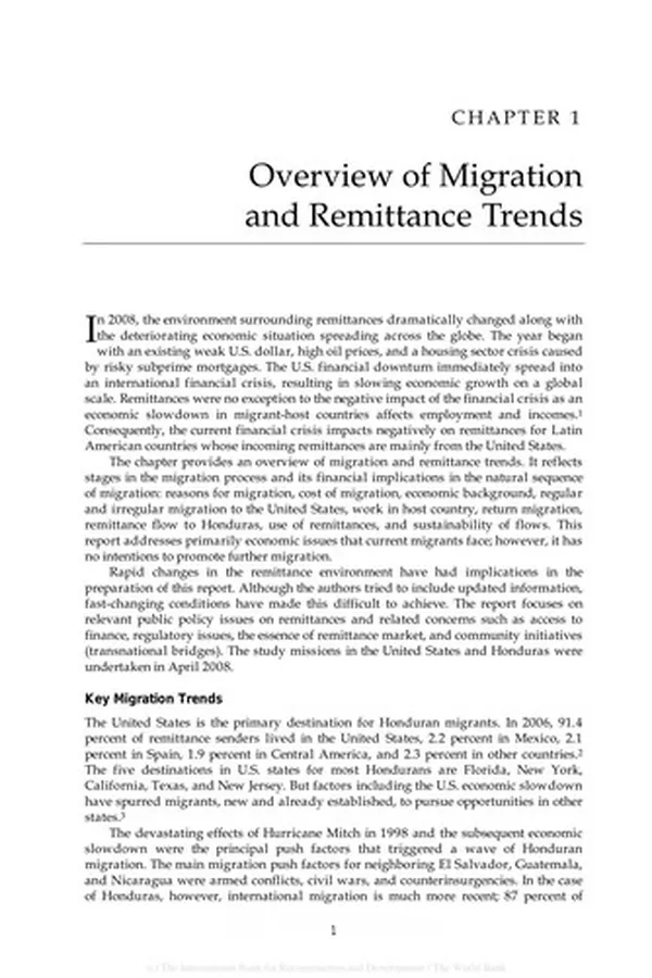 Capa de The U.S.-Honduras remittance corridor