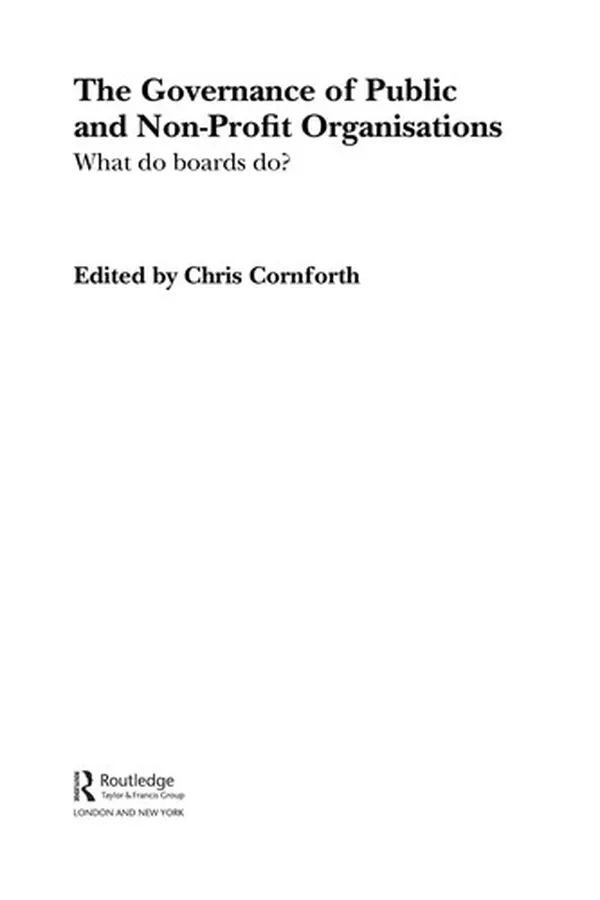 Capa de The governance of public and non-profit organisations