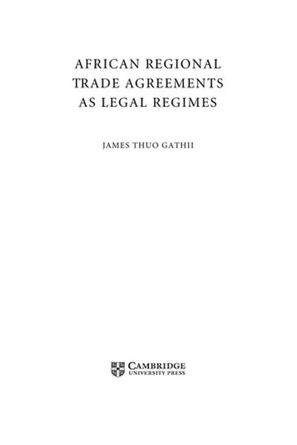Capa de African regional trade agreements as legal regimes