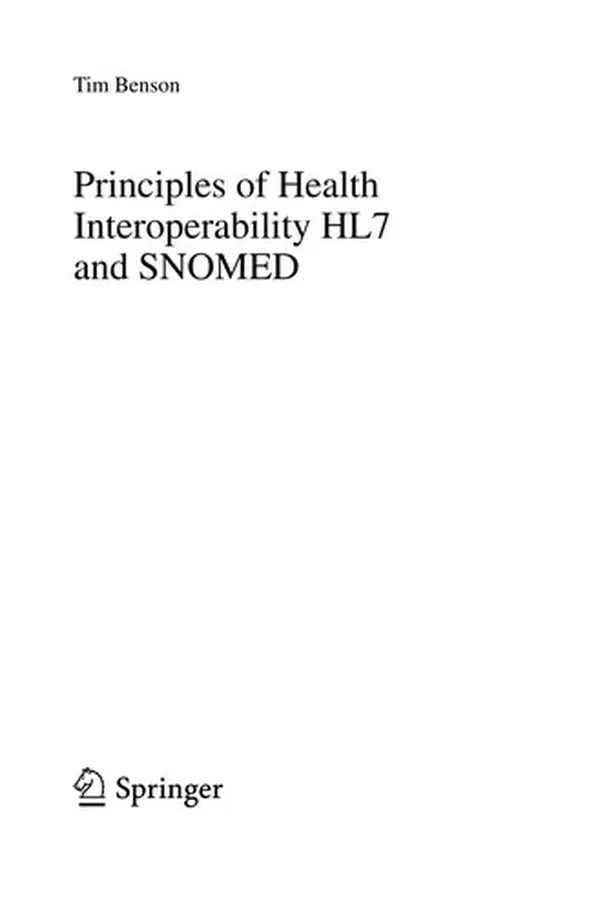 Capa de Principles of health interoperability HL7 and SNOMED