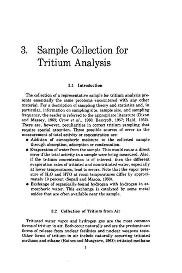 Capa de Tritium measurement techniques