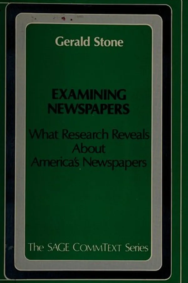 Capa de Examining newspapers