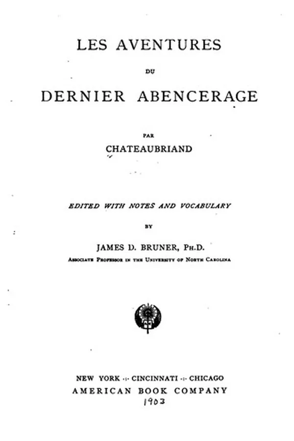 Capa de Les aventures du dernier Abencerage