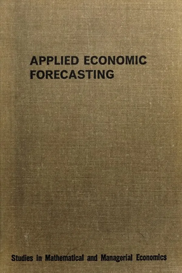 Cover of Applied economic forecasting