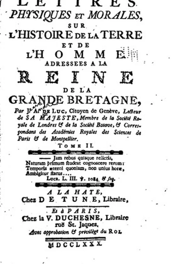 Capa de Lettres physiques et morales sur l'histoire de la terre et de l'homme