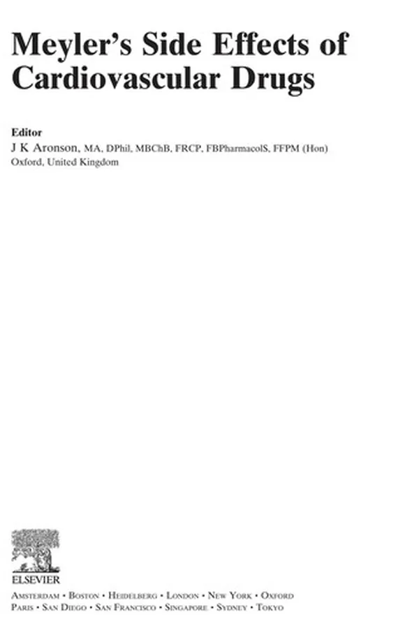 Capa de Meyler's side effects of cariovascular drugs