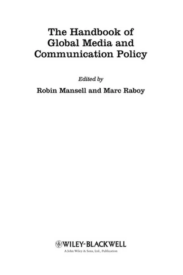 Capa de The handbook of global media and communication policy