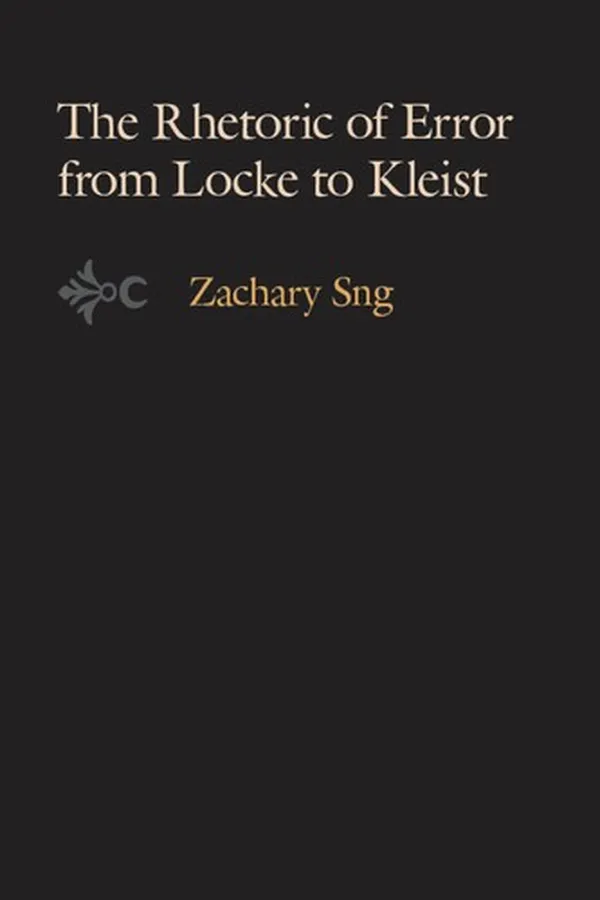 Capa de The rhetoric of error from Locke to Kleist
