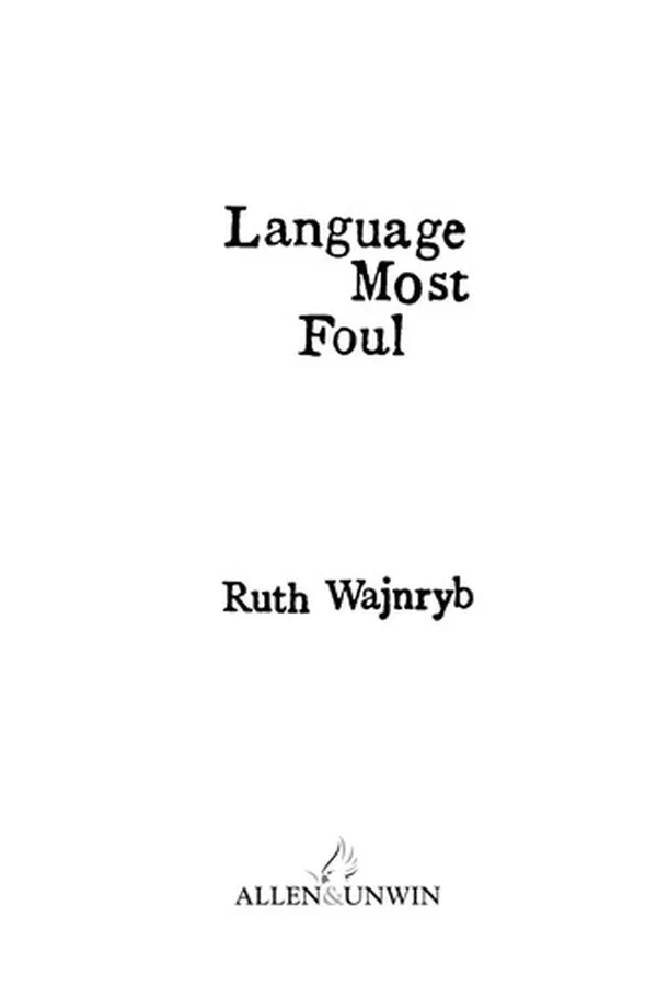 Capa de Language most foul