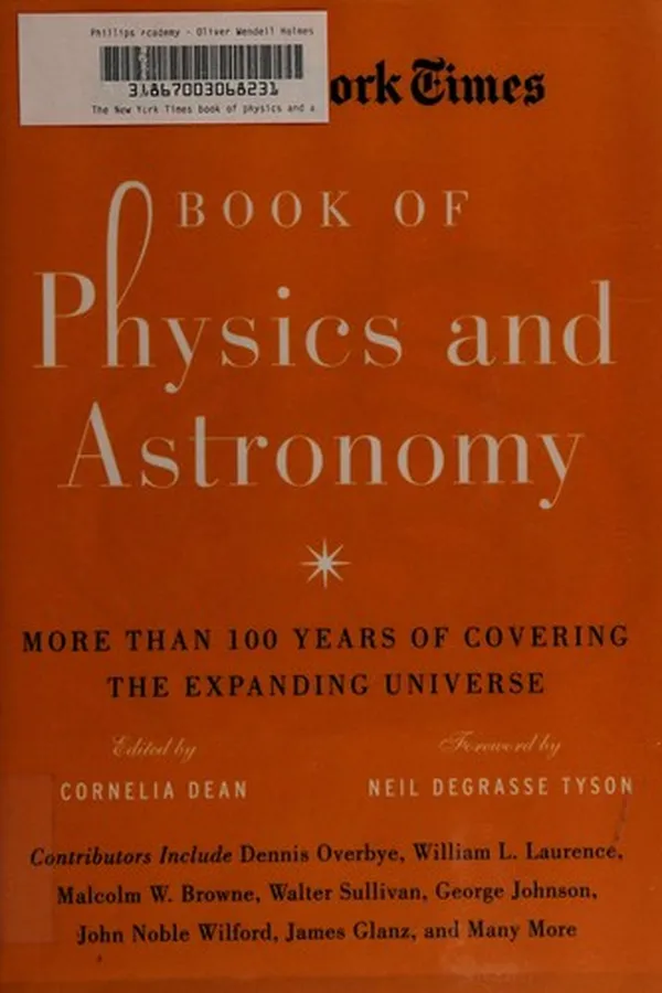 Capa de The New York times book of physics and astronomy