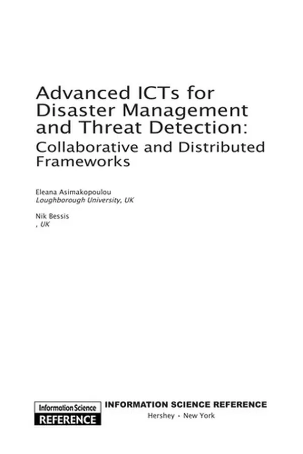 Capa de Advanced ICTs for disaster management and threat detection