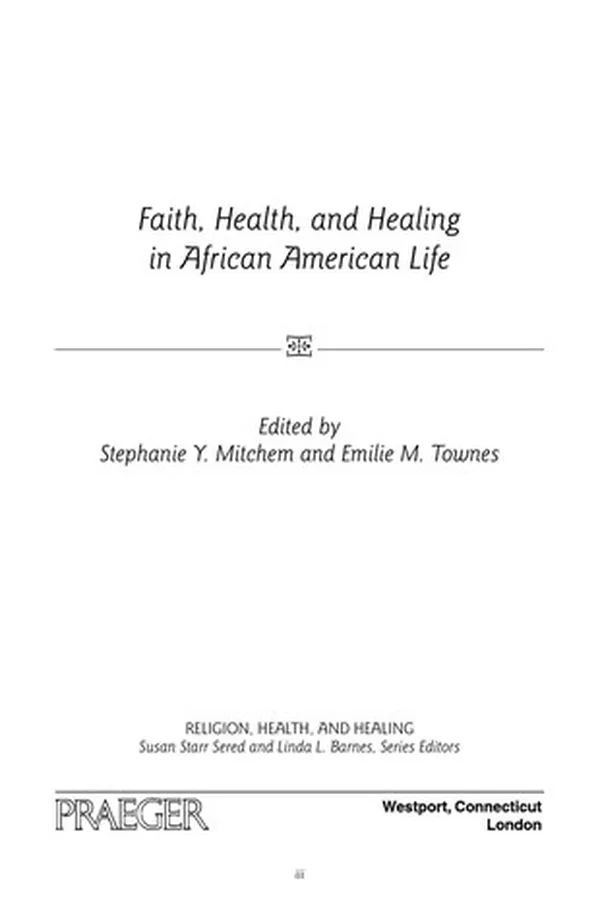 Capa de Faith, health, and healing in African American life