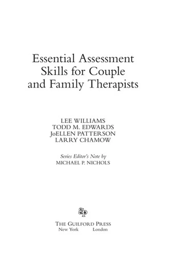 Capa de Essential assessment skills for couple and family therapists