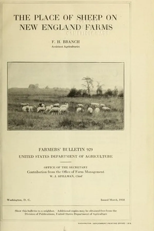 Capa de The place of sheep on New England farms