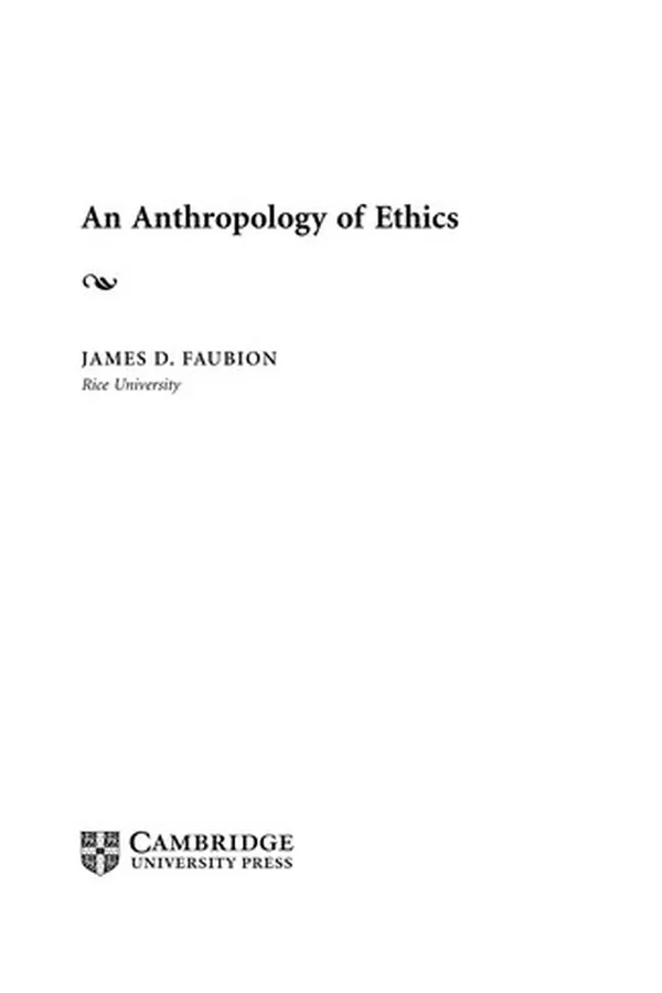 Capa de An Anthropology of Ethics